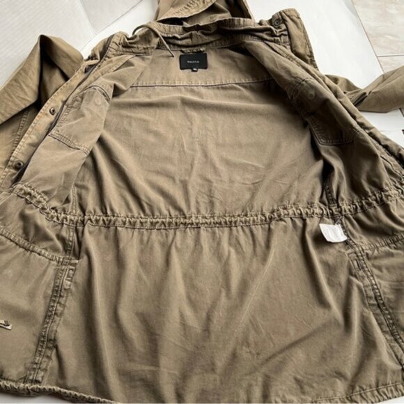 ARITZIA *  Talula TROOPER JACKET COAT w/ Hood  Green 100% cotton. - Picture 11 of 16